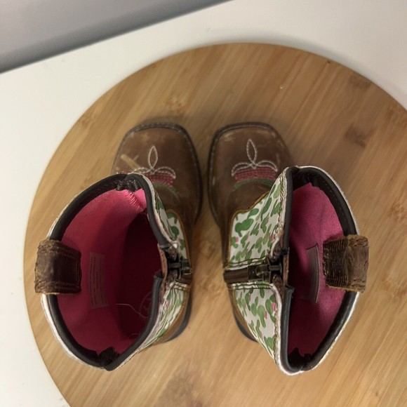 Ariat Toddler Size 5 Anaheim Lil' Stompers Cowgirl Boots Cactus Pink A441000844 - Picture 4 of 7